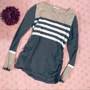 All at once XL long sleeve striped top NEW!